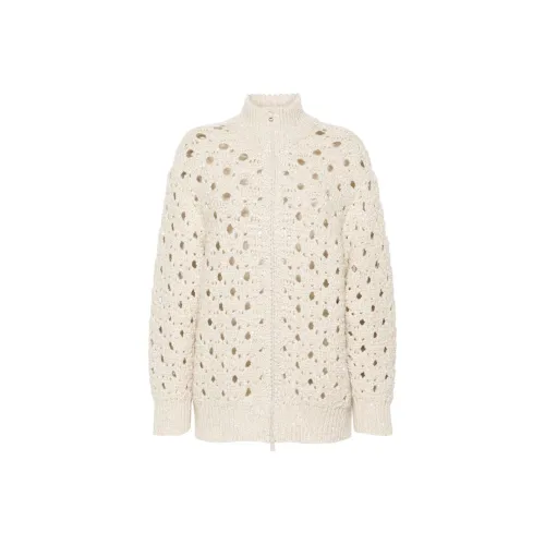 BRUNELLO CUCINELLI FW24 Кашемир Свитер Женский Белый