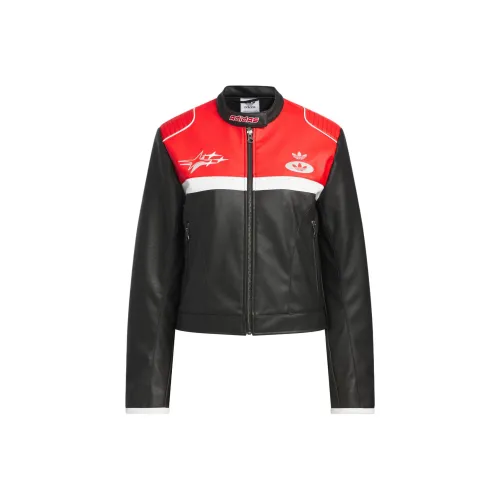 Adidas Originals Куртка Женская Черная Светло-Красная