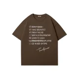 [220 г плотный 100% хлопок] Кофе (Tf Интересный Повседневный _Tf Красивый Повседневный Спина Логотип)