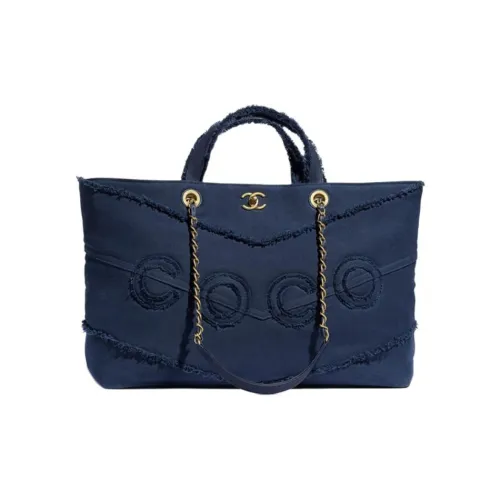 Chanel Denim Tote Bag Женская Marine Blue