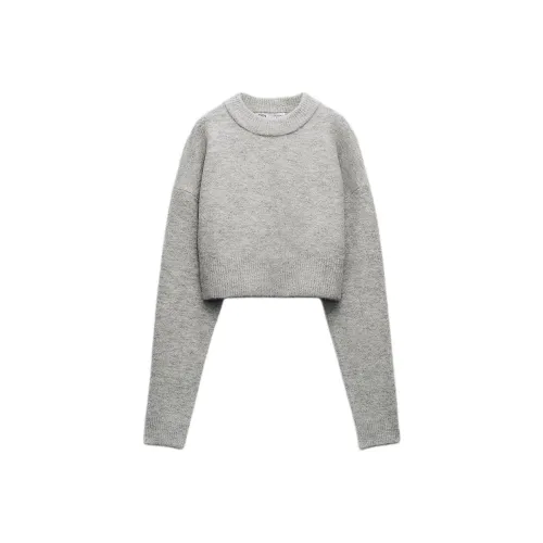 ZARA Средне-серый Женский Трикотаж