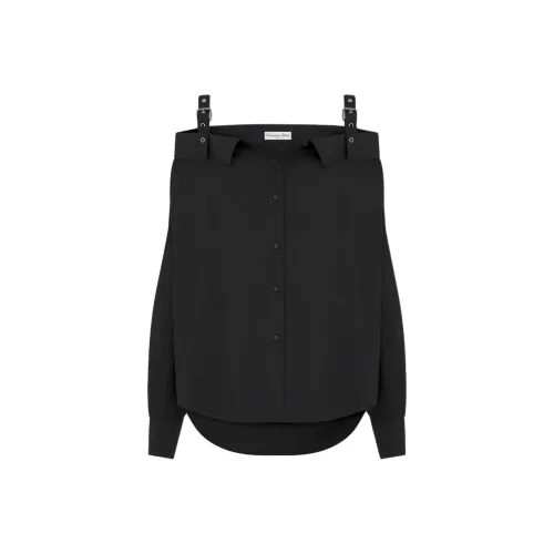 DIOR SS25 Весенне-летняя коллекция готовой одежды рубашка женский черный