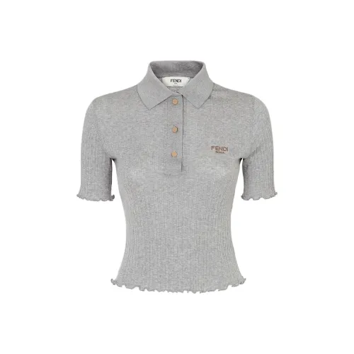 FENDI Серый Женские Поло