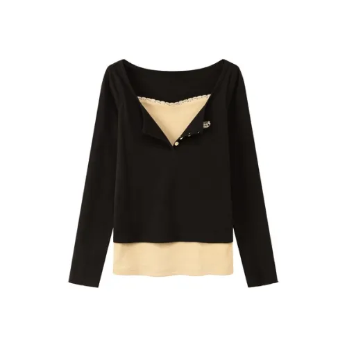 CHUU Черные Женские Футболки