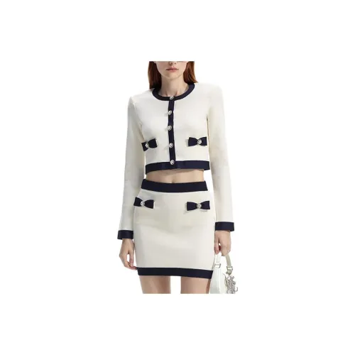 Self Портрет Трикотаж Женский Айвори Белый