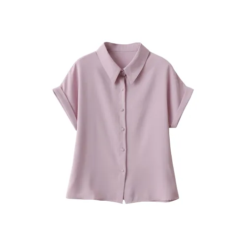 Huagaa Фиолетовые Женские Рубашки