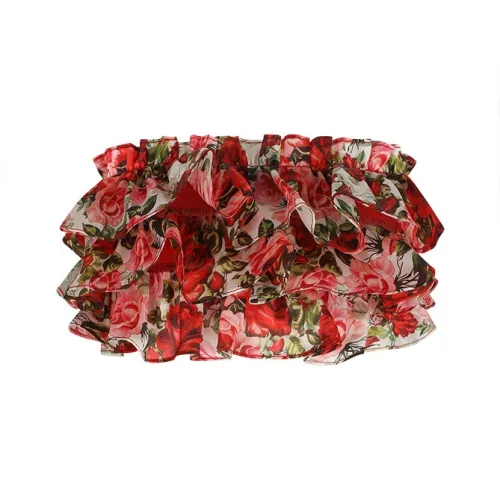 Selkie Коллекция SS25 Без бретелей Топ Женская Белая Основа Розовый С принтом