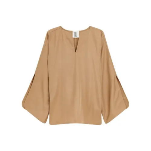 By Malene Birger COPENHAGEN MBC Calias Туника Позиционирование Стиль Блоуз Рубашка Женская Табак Коричневый
