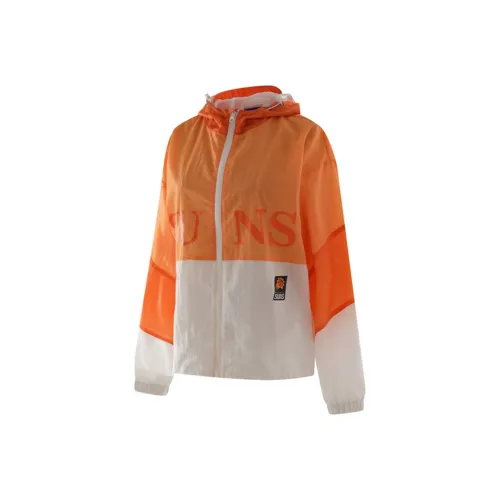 NBA Multicolor С капюшоном Casual Sports Loose Fit Куртки Пальто Женские Orange