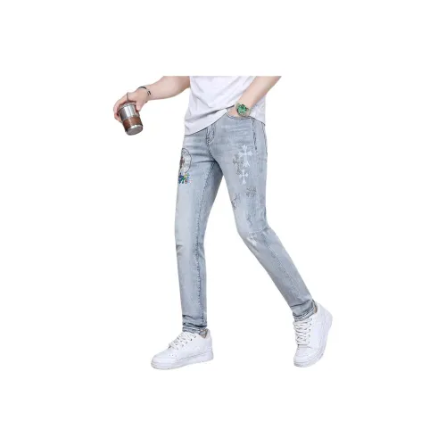 UOOHE Синие Унисекс Джинсы