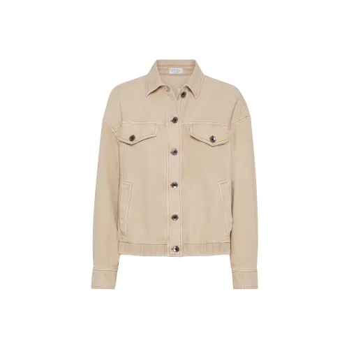 BRUNELLO CUCINELLI FW24 Куртки и Пальто Женские Песочно-бежевый