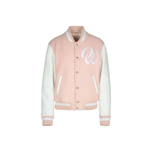 Off Белый Куртки и Пальто Женские Розовый Белый