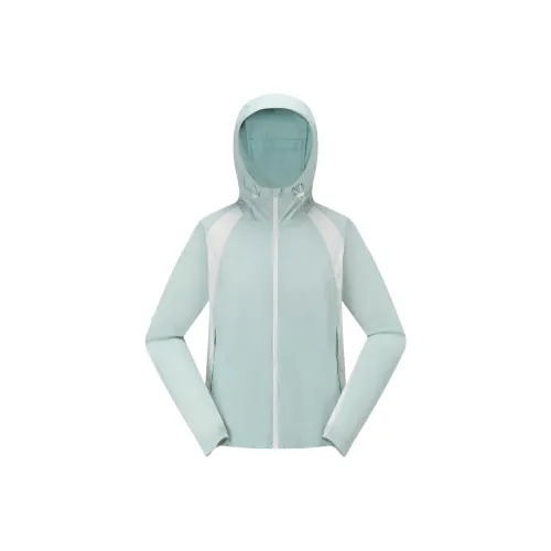 DECATHLON Селадоновый зеленый/Чисто белый Женская одежда с защитой от УФ-лучей
