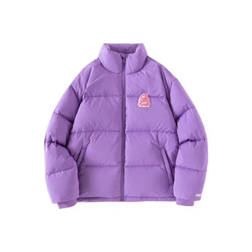 STARTER Letter Stand Collar Loose Fit Утепленный пуховик Женский Фиолетовый