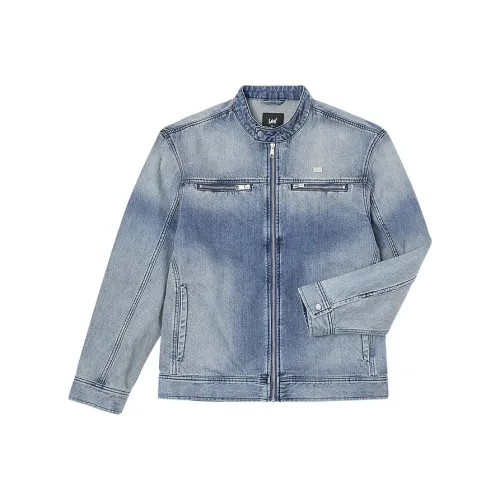 Модель совместного бренда Lee Denim Куртка Мужская Средняя Темно-Синяя
