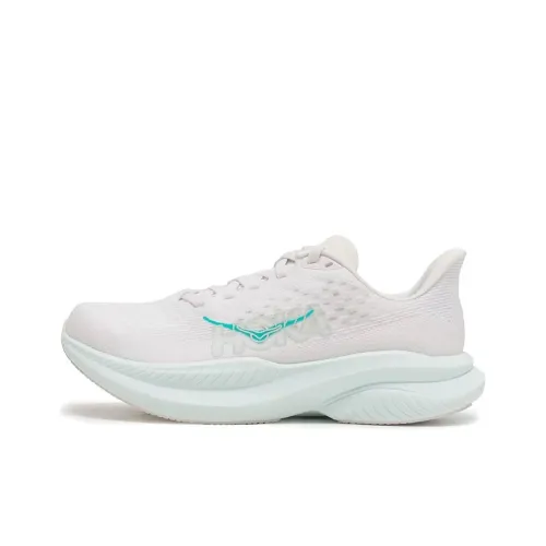 HOKA ONE ONE MACH 6 Противоскользящий Устойчивый к истиранию Низкий Топ Тренировочные Беговые кроссовки Женские Белый Синий