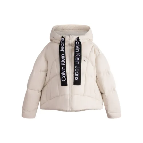 CALVIN KLEIN Пуховик Женский Коробка Молочный Белый