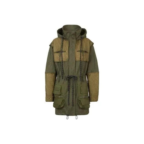 FENDI Куртки и Пальто Женские Армейский Зеленый