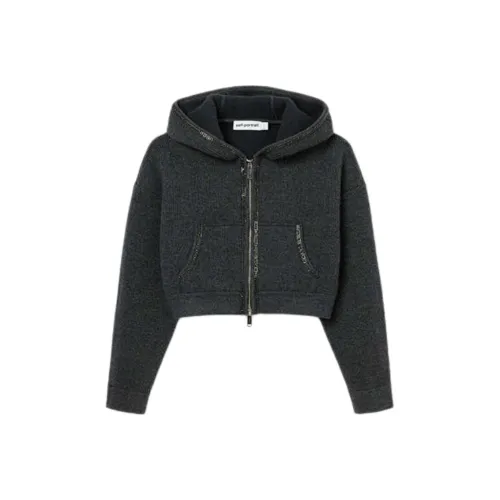 Self Портрет Куртки Пальто Женские Темно-Серый