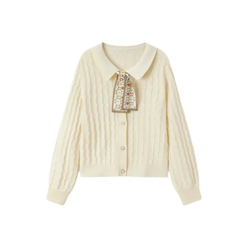 EICHITOO Экрю Женская Трикотажная