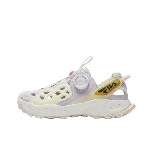 FILA KIDS GLOWFLY Противоскользящие устойчивые к истиранию низкий топ детские сандалии фиолетовый желтый для подростков