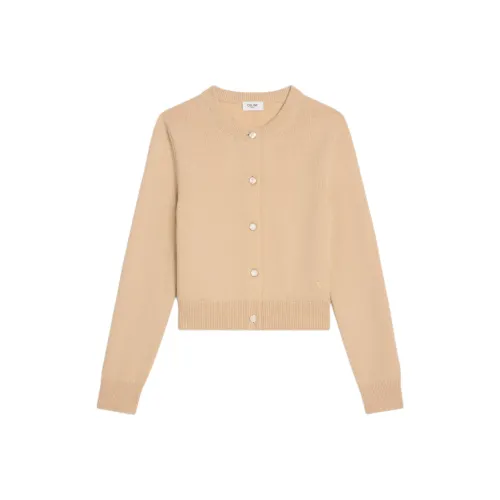 CELINE SS25 Кашемир Свитер Женские Солома