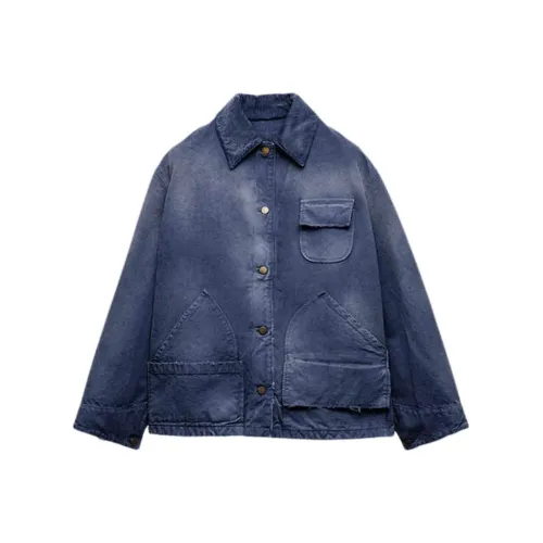 PRADA SS25 Куртки и Пальто Женские Морской Синий