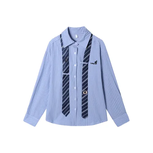 SLEEP AT 11 Синие Женские Рубашки