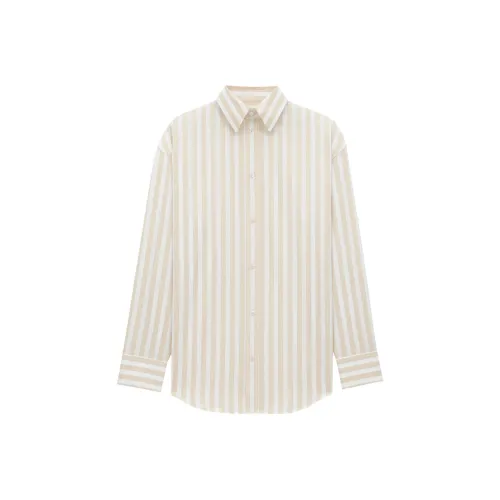 SAINT LAURENT Рубашка Женская Бежевая