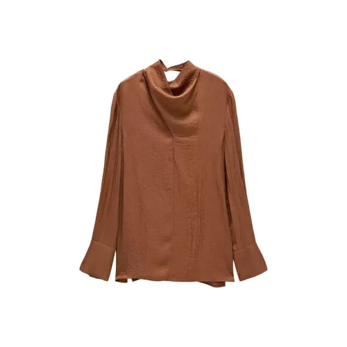 INSUN Рубашка Женская Янтарно-Оранжевая