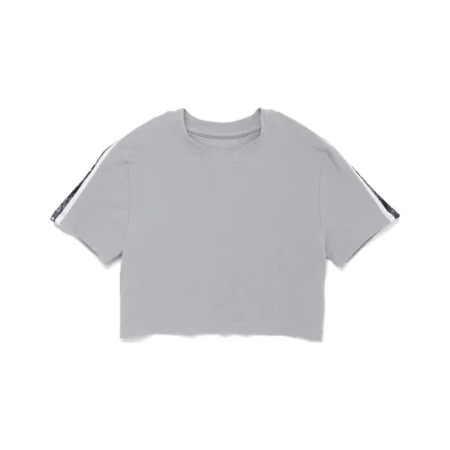 Конверс T-рубашка Женская Серебряная Серый