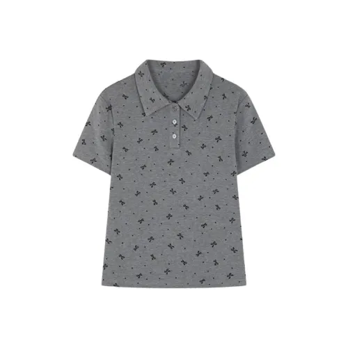 Mo Han Yi Mei Рубашка Женская Серого цвета