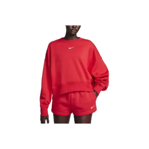 nike Sportswear Phoenix Fleece Толстовка Женская Университетский Красный