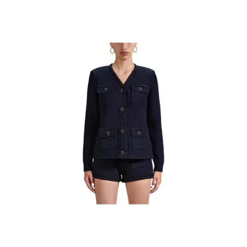 Self Портрет SS23 Темно-синий Женские Куртки