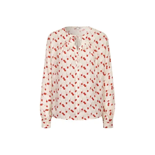 JZ Juzui Рубашка Женская Красная с цветами