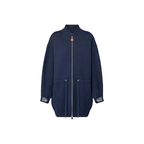 LOUIS VUITTON FLIGHT MODE Embossed Monogram Bomber Пальто Куртки Пальто Женские Синий