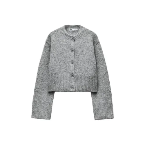 ZARA Средне-серый Женский Трикотаж