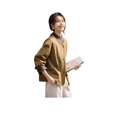 XWI Куртки Пальто Женские Кирпич Кофе