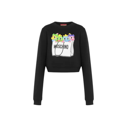 MOSCHINO BUBBLE CROPPED SWEATSHIRT Женский Черный