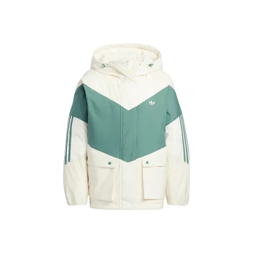 Adidas Originals COLORBLOCK DOWN Куртка Женская Белая Зеленая