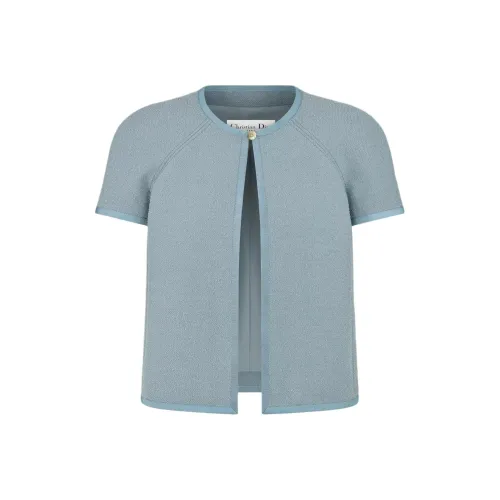 DIOR FW24 Куртки и Пальто Женские Светло-Синий