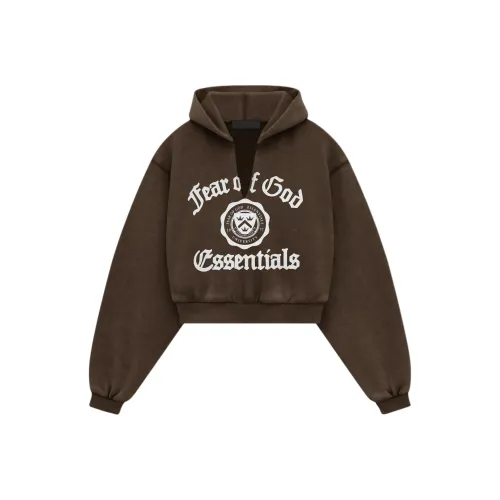 Fear of God Essentials Эбеновый Коричневый/Коричневый Женские Свитшоты