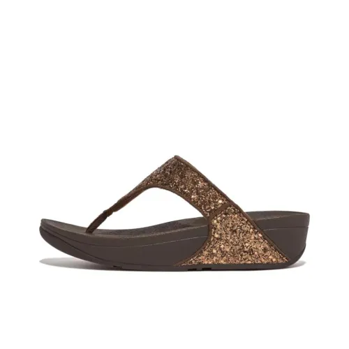 FITFLOP Резиновая подошва противоскользящие шлепанцы женские черный золотой