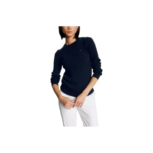 Tommy Hilfiger CABLE KNIT Свитер Трикотаж Женский Черный