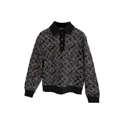 CHANEL Поло Женское Черное Белое