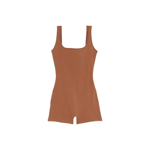 Victoria's Secret Розовый Основа Хлопок Onesie Карамель Комбинезон Женские Карамель