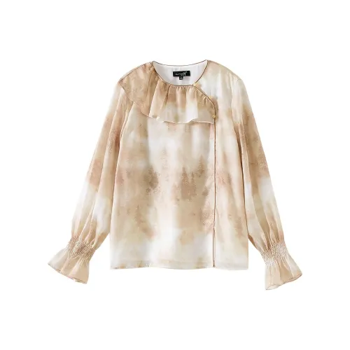 OUNIXUE Шифон Рубашка Женская Многоцветная