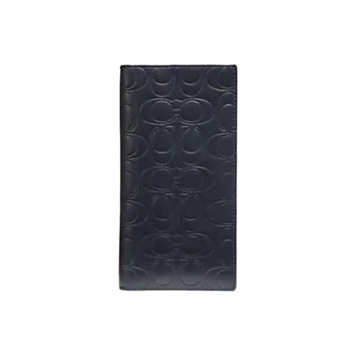 COACH Breast Pocket Коровья кожа кожа клатч кошелек мужской полночный синий