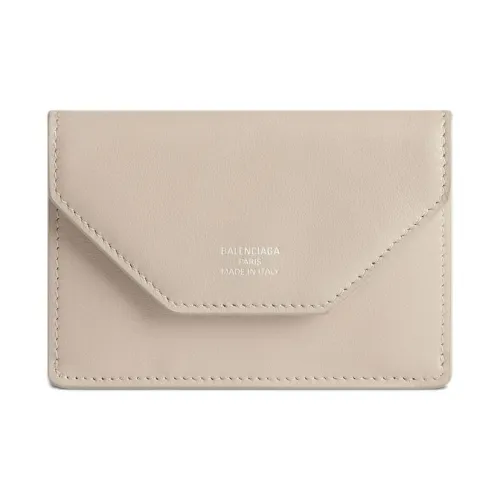 Balenciaga Гладкая Телячья Кожа Кошелек Мини Женский Бежевый