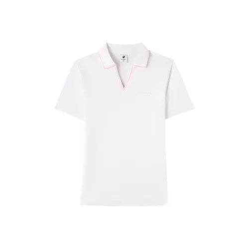 Le Coq Sportif Поло Женское Айвори Белый